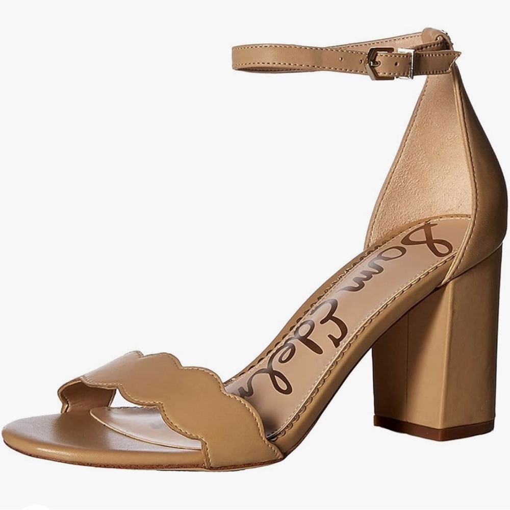 New Sam Edelman Odila Womens Scalloped Heel Sandals